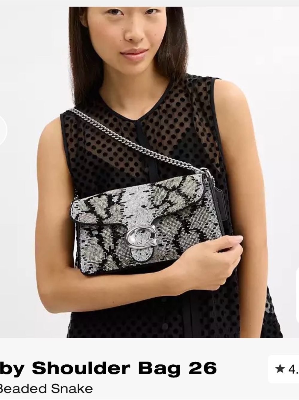 Coach Tabby Shoulder Bag in Beaded Snake Print - SOLD OUT - Picture 2 of 13